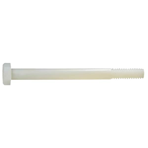 Midwest Fastener Not Graded, 1/4"-20 Hex Head Cap Screw, Nylon, 3 in L, 8 PK 77086 - main